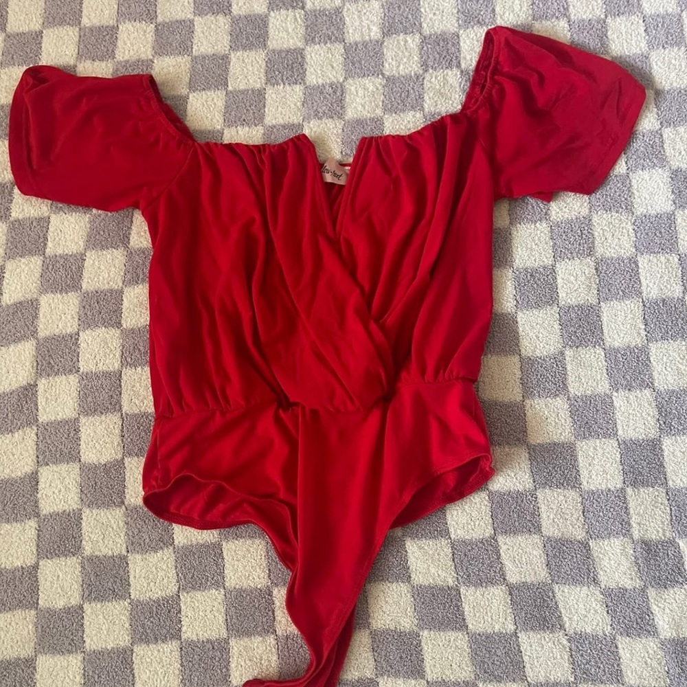 Willow & Root Mesh Surplice V-Wire Bodysuit